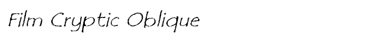 Film Cryptic Oblique