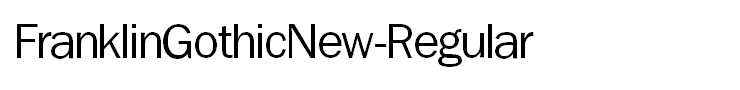 FranklinGothicNew-Regular