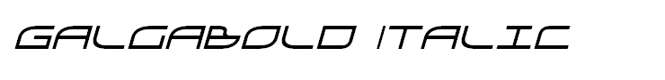 GalgaBold Italic