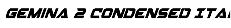 Gemina 2 Condensed Italic