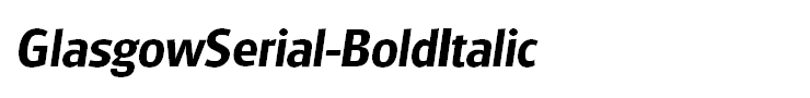 GlasgowSerial-BoldItalic