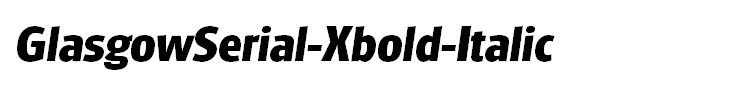 GlasgowSerial-Xbold-Italic