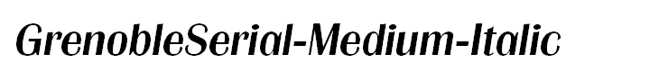 GrenobleSerial-Medium-Italic
