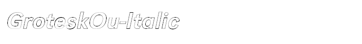 GroteskOu-Italic