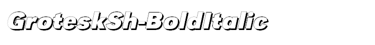 GroteskSh-BoldItalic