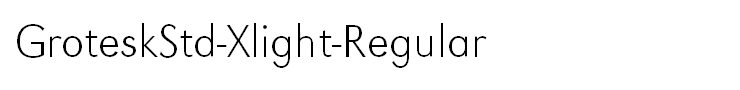 GroteskStd-Xlight-Regular