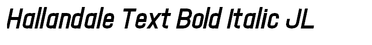 Hallandale Text Bold Italic JL
