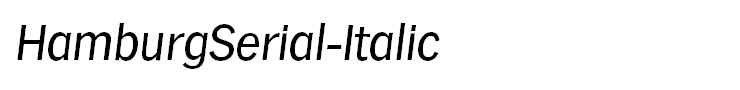 HamburgSerial-Italic