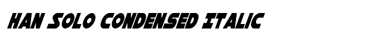 Han Solo Condensed Italic