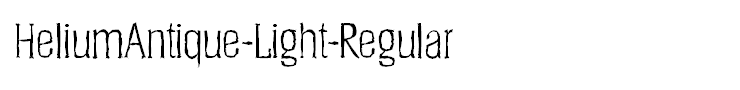 HeliumAntique-Light-Regular