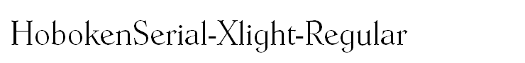 HobokenSerial-Xlight-Regular