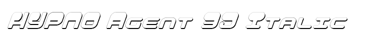 HYPNO Agent 3D Italic
