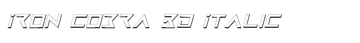 Iron Cobra 3D Italic