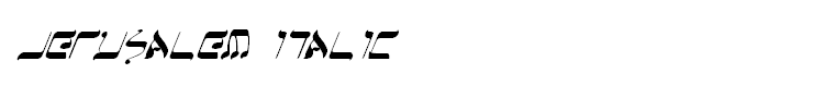 Jerusalem Italic