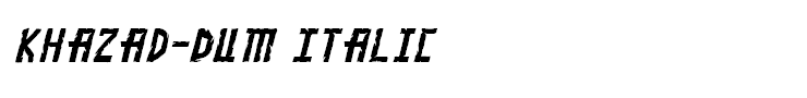 Khazad-Dum Italic