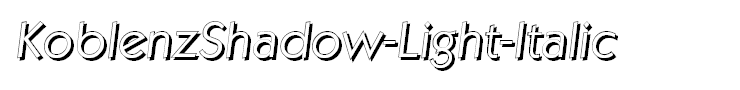 KoblenzShadow-Light-Italic