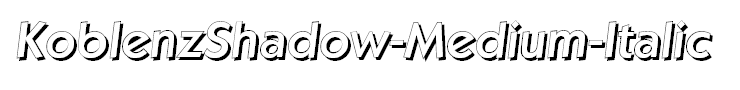 KoblenzShadow-Medium-Italic