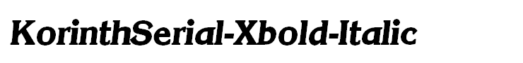 KorinthSerial-Xbold-Italic