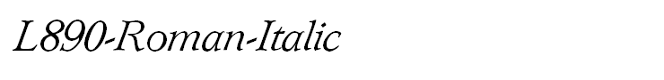 L890-Roman-Italic