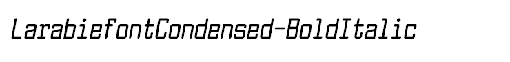 LarabiefontCondensed-BoldItalic