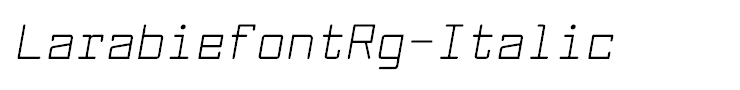 LarabiefontRg-Italic