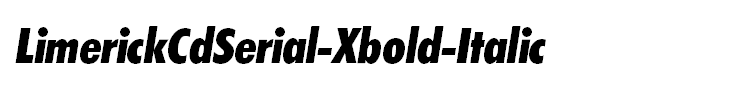 LimerickCdSerial-Xbold-Italic