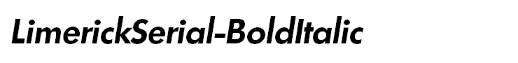 LimerickSerial-BoldItalic