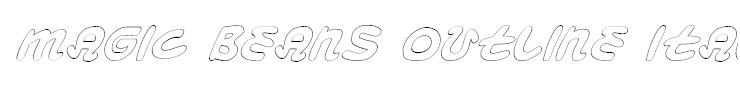 Magic Beans Outline Italic