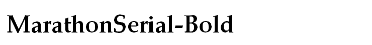 MarathonSerial-Bold