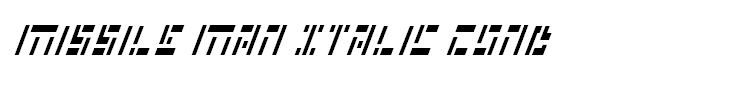 Missile Man Italic Cond
