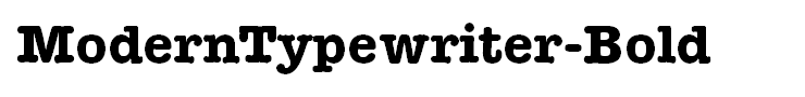 ModernTypewriter-Bold