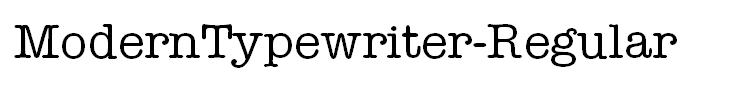 ModernTypewriter-Regular