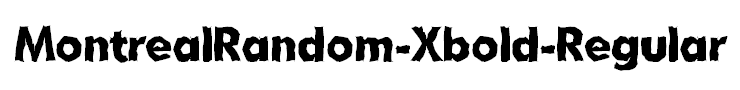 MontrealRandom-Xbold-Regular