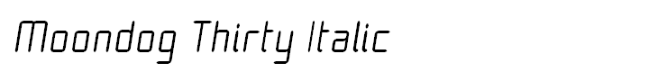Moondog Thirty Italic