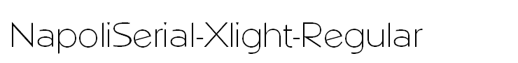 NapoliSerial-Xlight-Regular