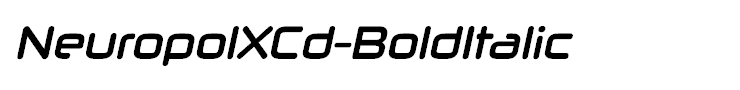NeuropolXCd-BoldItalic
