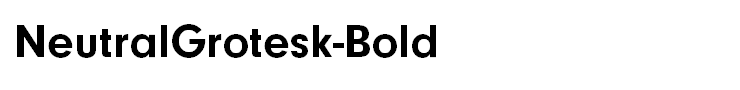 NeutralGrotesk-Bold