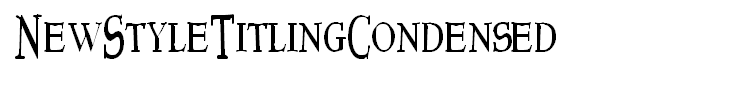 NewStyleTitlingCondensed