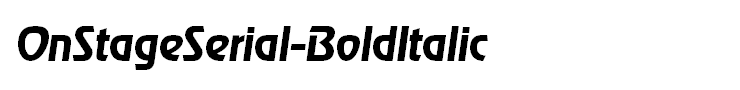 OnStageSerial-BoldItalic