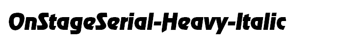 OnStageSerial-Heavy-Italic