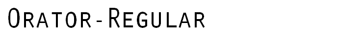 Orator-Regular