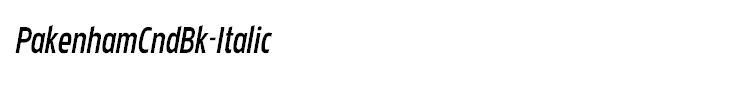 PakenhamCndBk-Italic