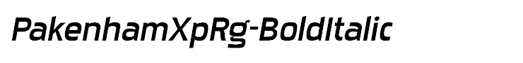 PakenhamXpRg-BoldItalic