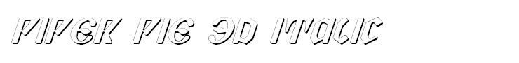 Piper Pie 3D Italic