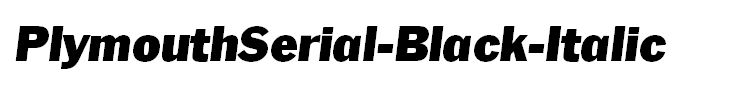 PlymouthSerial-Black-Italic