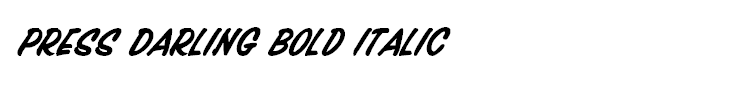 Press Darling Bold Italic