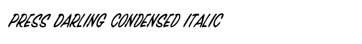 Press Darling Condensed Italic