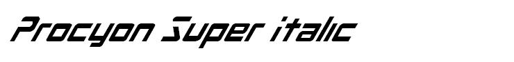 Procyon Super Italic