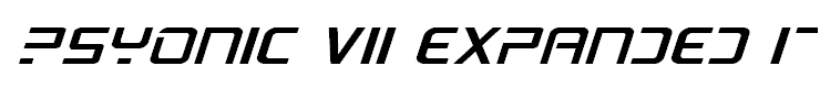 PsYonic VII Expanded Italic