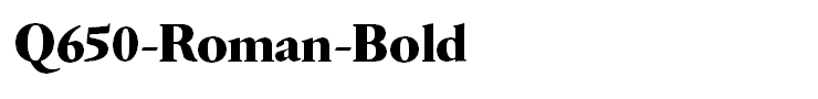 Q650-Roman-Bold